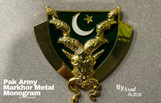 Pak Army Metal Car Monogram Emblem