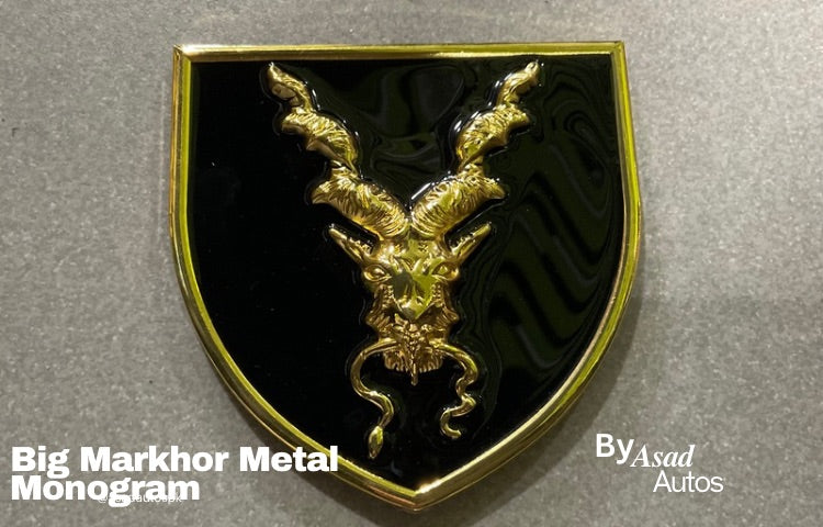 Big Markhor metal Monogram for car