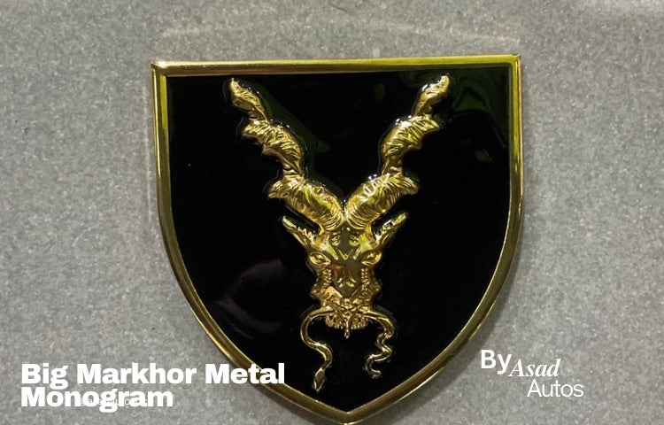 Big Markhor metal Monogram for car