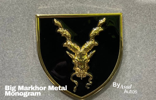 Big Markhor metal Monogram for car