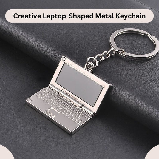 Creative Laptop-Shaped Metal Keychain