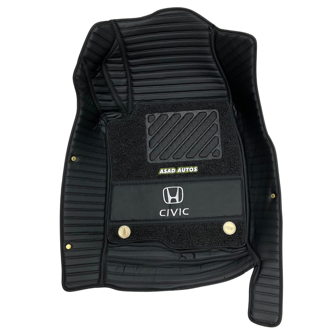 Custom-Fit Premium 11D Floor Mats for Honda Civic 2016-2021 – High-quality and durable car floor mats for all-weather protection