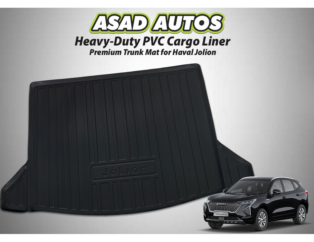 Custom-Fit Trunk Mat for Haval Jolion, durable and waterproof cargo protection with anti-slip surface for enhanced functionality.