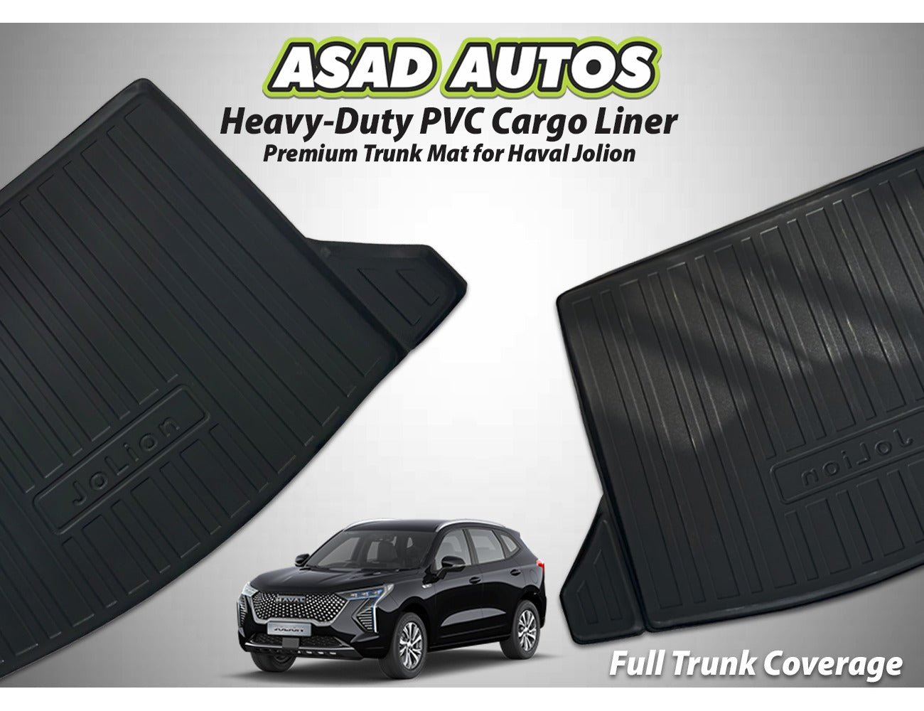 Custom-Fit Trunk Mat for Haval Jolion, durable and waterproof cargo protection with anti-slip surface for enhanced functionality.