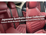Custom-Made Burgundy Bespoke Seat Covers for Honda Civic | Japanese Synthetic Fiber Collection