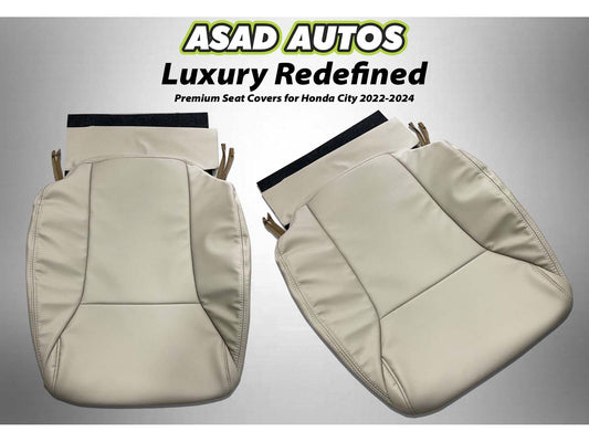 Custom-fit seat covers for Honda City 2022-2024, offering premium style, durability, and comfort for your car's interior.