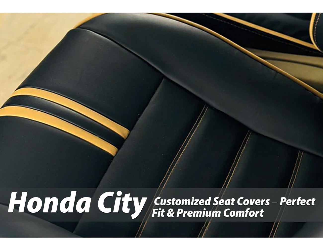 Custom-fit seat covers for Honda City, designed for perfect comfort and protection.