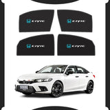 Custom-fit sun shades for Honda Civic 2022-2025 providing UV protection, heat control, and privacy.