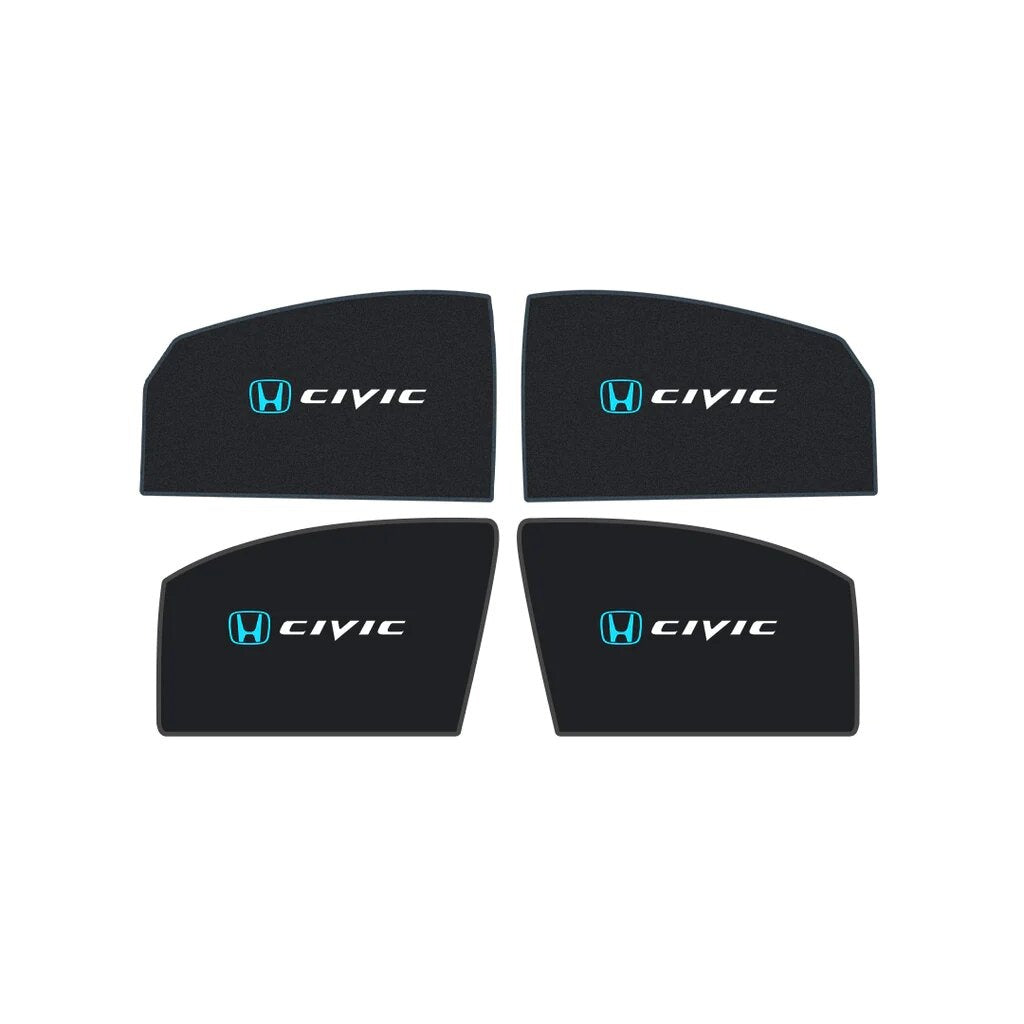Custom-fit sun shades for Honda Civic 2022-2025 providing UV protection, heat control, and privacy.