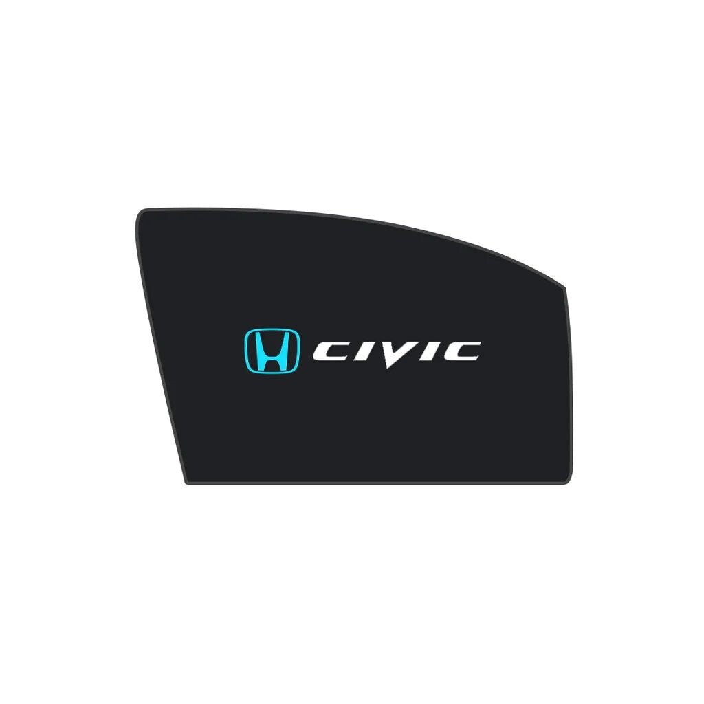 Custom-fit sun shades for Honda Civic 2022-2025 providing UV protection, heat control, and privacy.