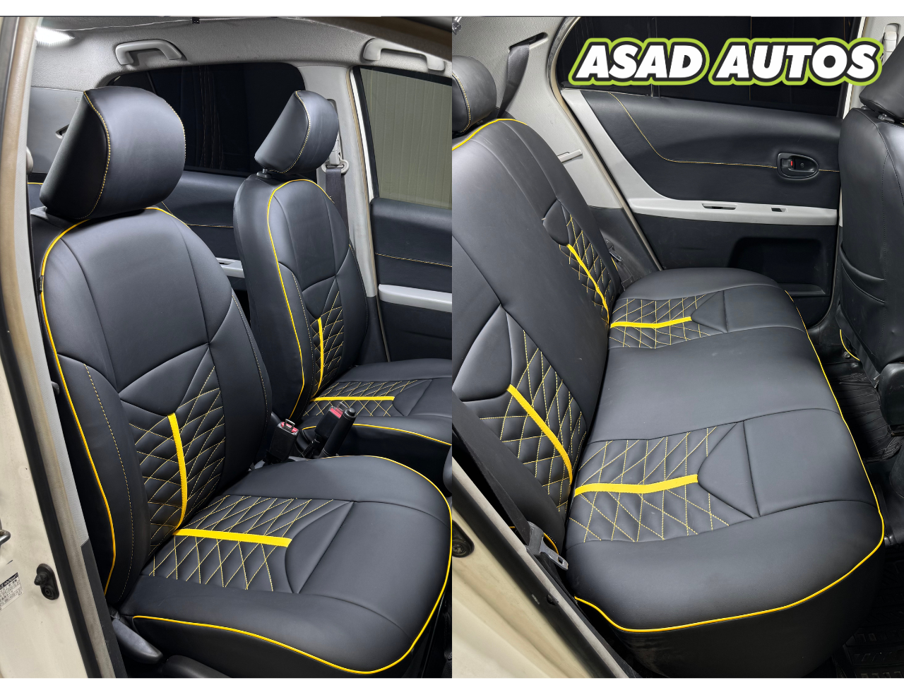 Bespoke Seat Covers for Toyota Vitz 2010–2025 – Premium Japanese Synthetic Fiber