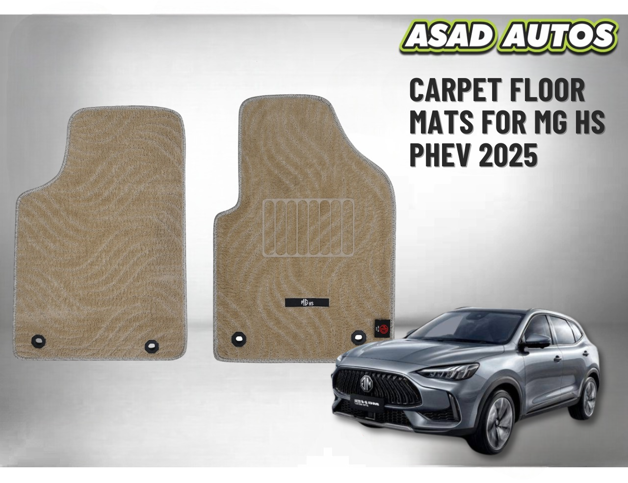 Carpet Floor Mats for MG HS PHEV 2025 – Premium Fit & Elegant Interior Protection