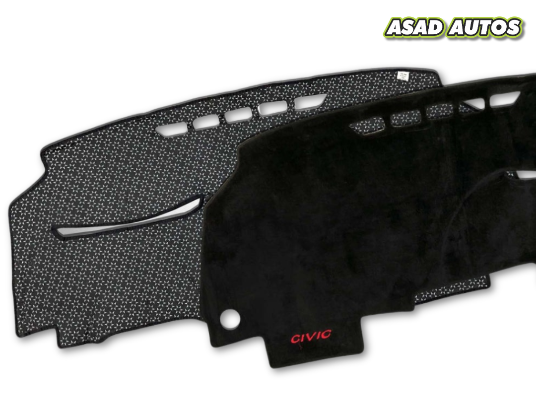 "Custom dashboard carpet mat for Honda Civic 2008-2011, offering UV protection, heat resistance, and a stylish interior upgrade."