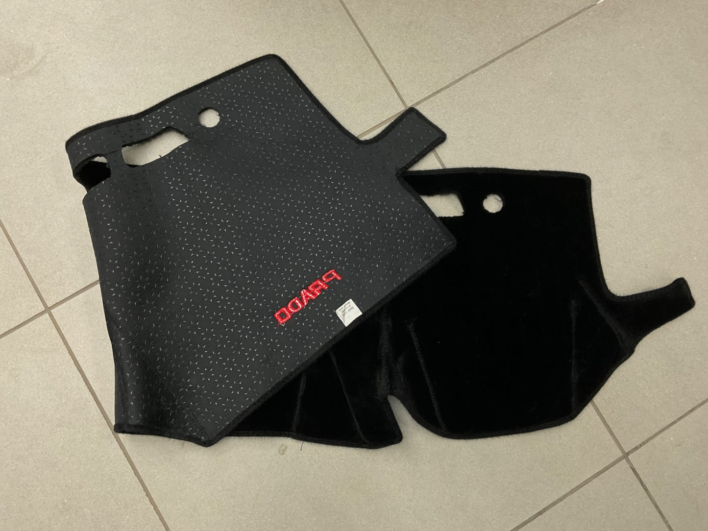 "Custom dashboard carpet mat for Toyota Prado 2016-2022, offering UV protection, heat resistance, and a stylish interior upgrade."