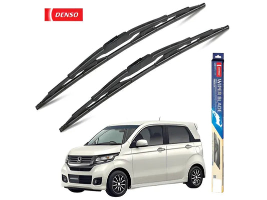 DENSO Premium Wiper Blades installed on a Honda N WGN for effective windshield cleaning and visibility enhancement