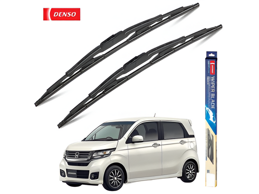 DENSO Premium Wiper Blades installed on a Honda N WGN for effective windshield cleaning and visibility enhancement