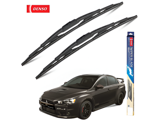 DENSO Premium Wiper Blades on a Mitsubishi Lancer for superior visibility and performance