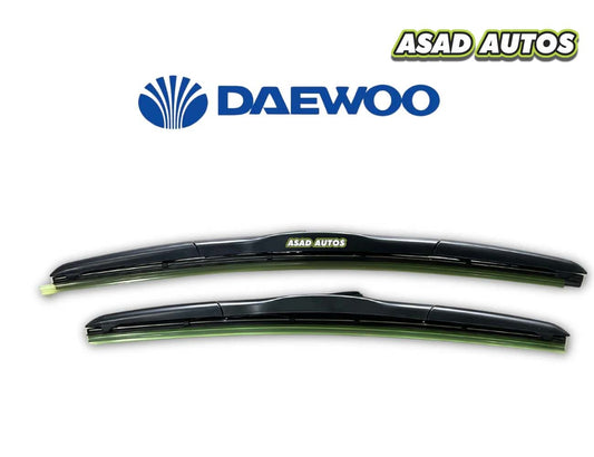 Daewoo soft and hybrid car wiper blades for Honda Jazz, ensuring streak-free clarity and long-lasting performance.