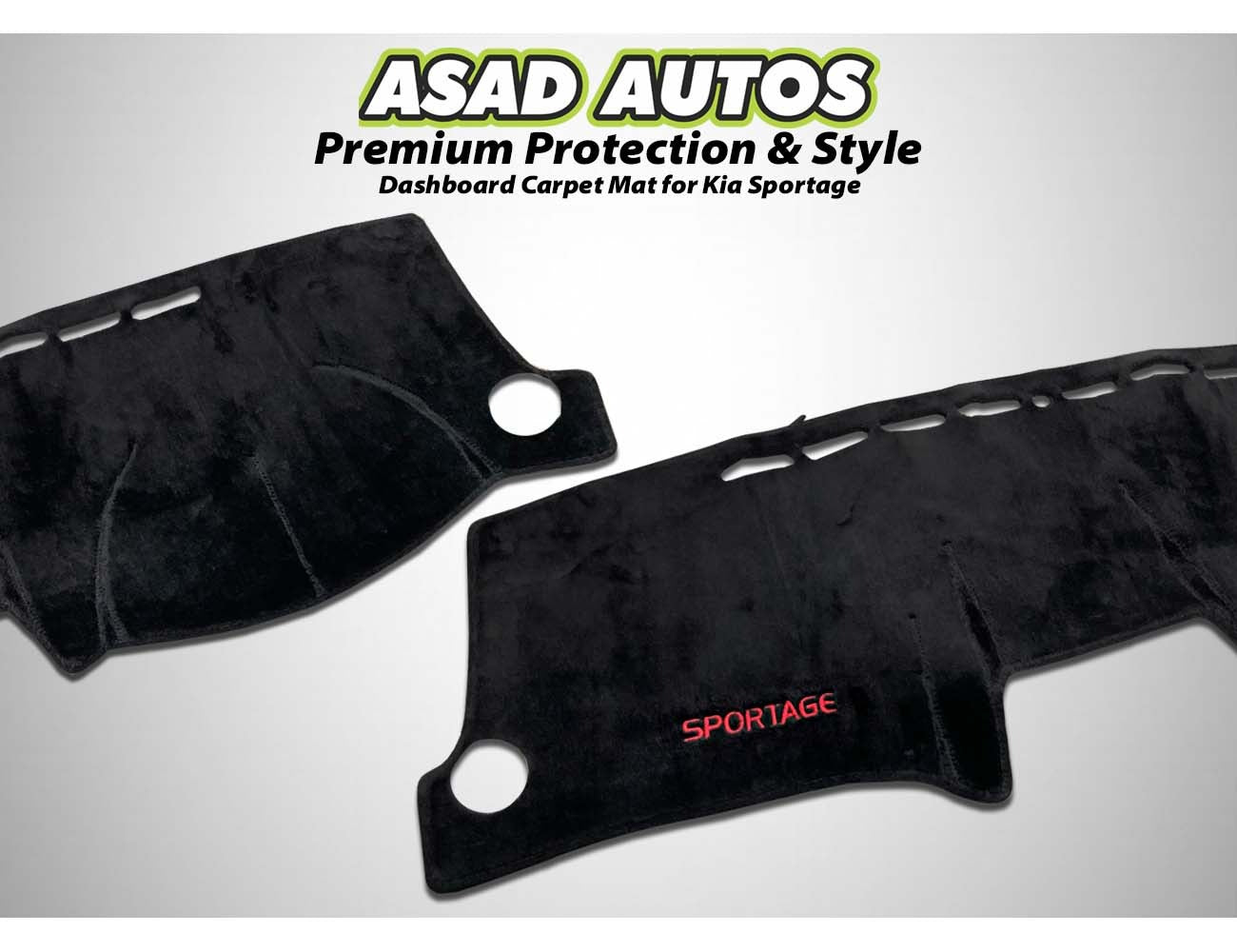 Dashboard carpet mat for Kia Sportage offering custom fit, premium protection, and a sleek interior upgrade.