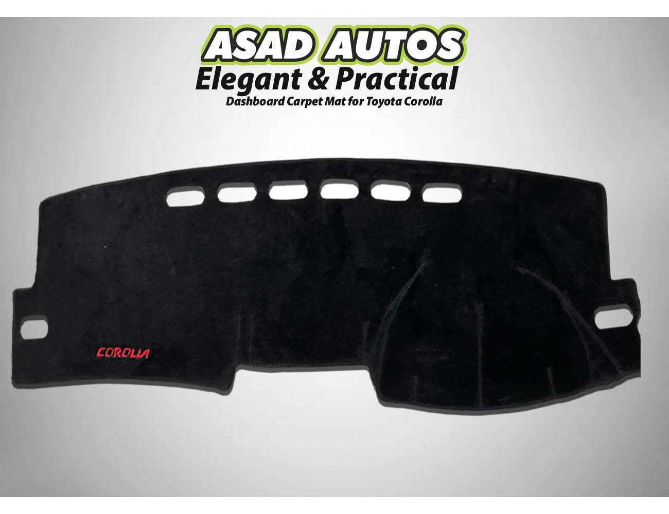 Dashboard carpet mat for Toyota Corolla offering custom fit, premium protection, and stylish interior upgrade.