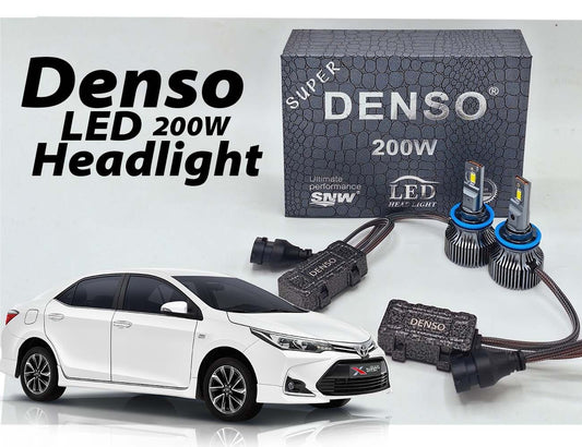 Denso LED Headlights with 200 watts output, offering energy-efficient, high-performance, and durable lighting for vehicles.