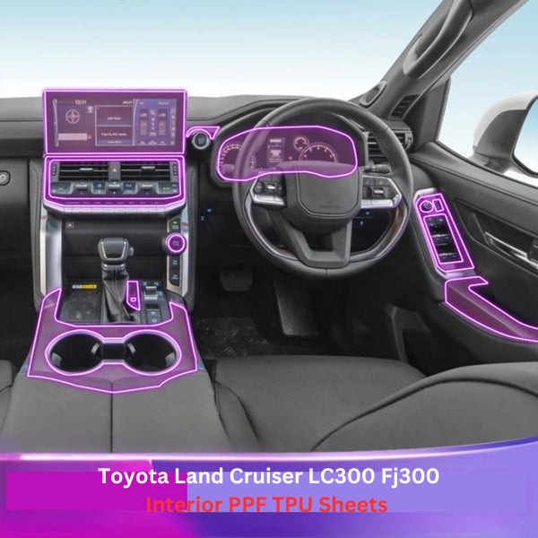 Durable TPU Interior PPF for Toyota Land Cruiser LC300 Fj300 2023-2024 - Protection Against Scratches and Wear