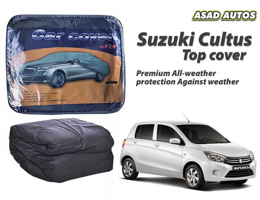 Durable and stylish car top cover for Suzuki Cultus (2017-2024), providing weatherproof protection against rain, UV rays, dirt, and scratches.
