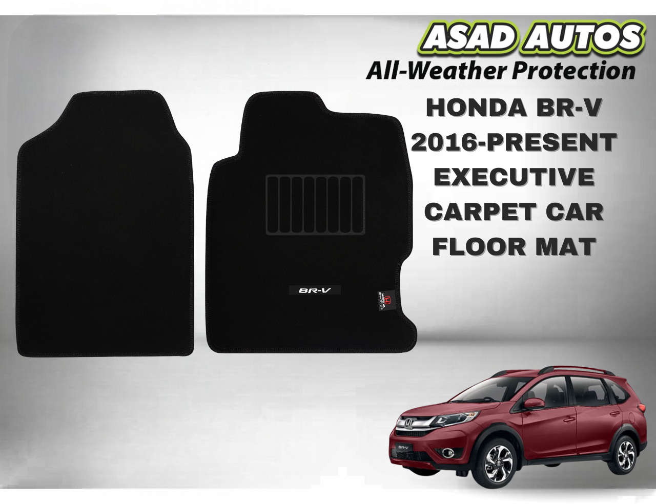 Honda BR-V 2016–Present Executive Carpet Car Floor Mat – Premium Interior Upgrade
