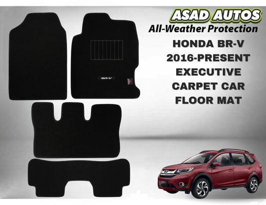 Honda BR-V 2016–Present Executive Carpet Car Floor Mat – Premium Interior Upgrade