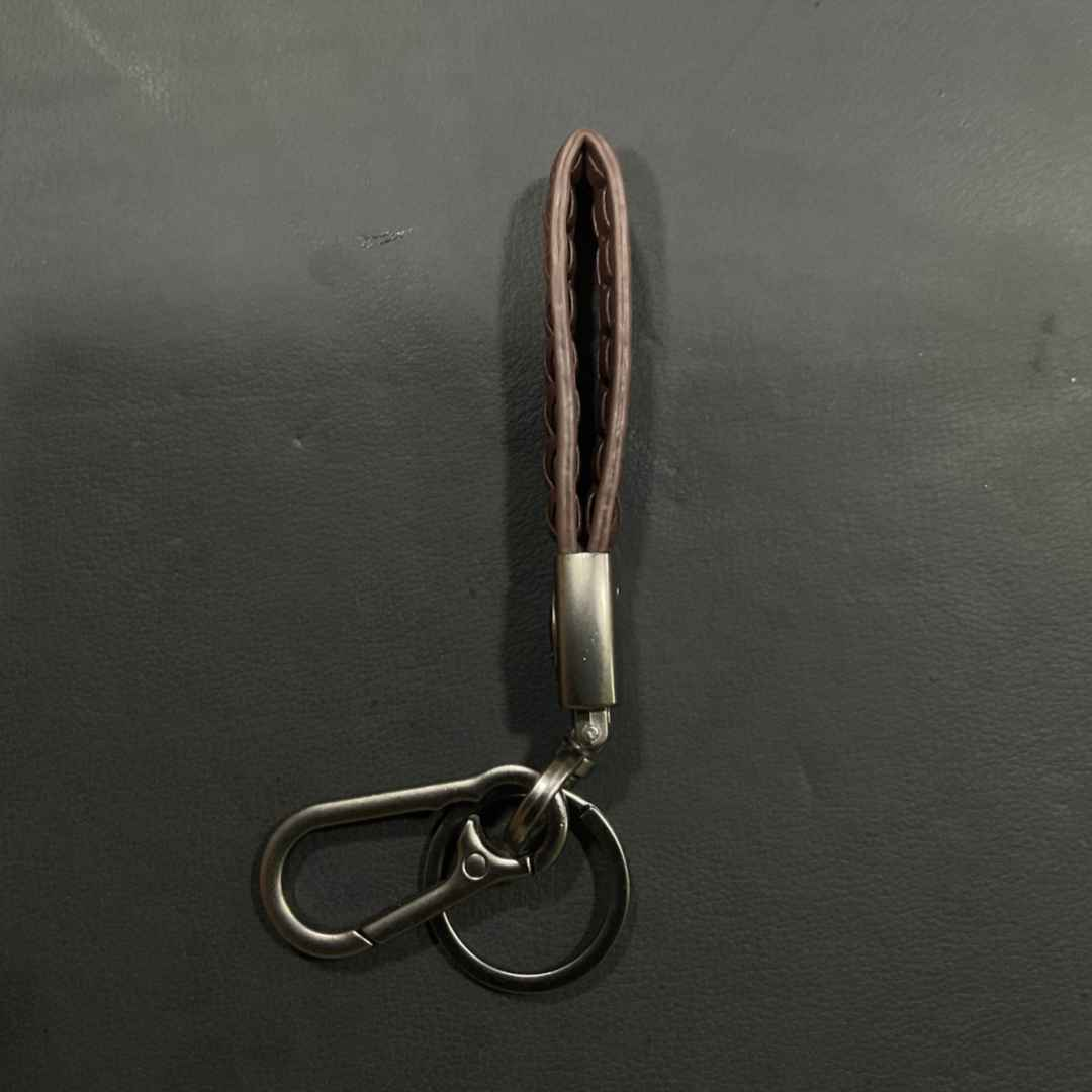 Suzuki (NEW) Leather Braided Metal Car Suzuki Logo / Monogram Keychain