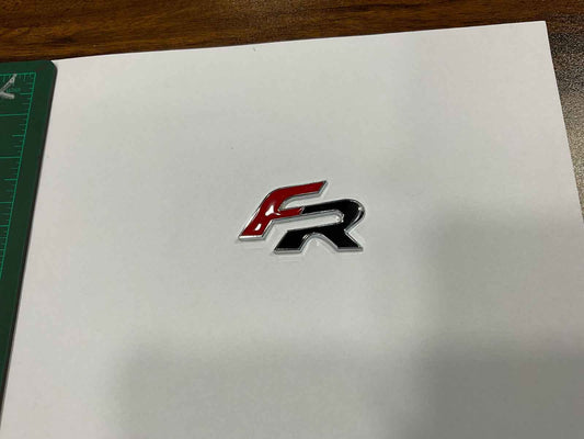 FR Emblem Badge – Front & Rear Monogram Logo for Cars (Universal Fit)