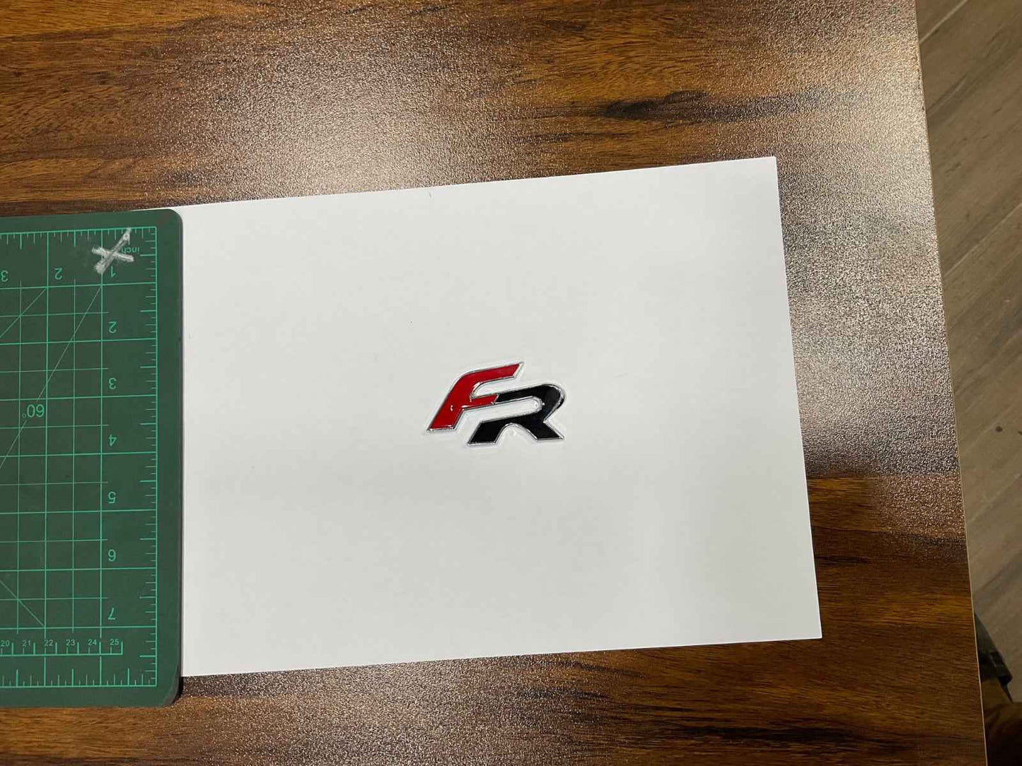 FR Emblem Badge – Front & Rear Monogram Logo for Cars (Universal Fit)