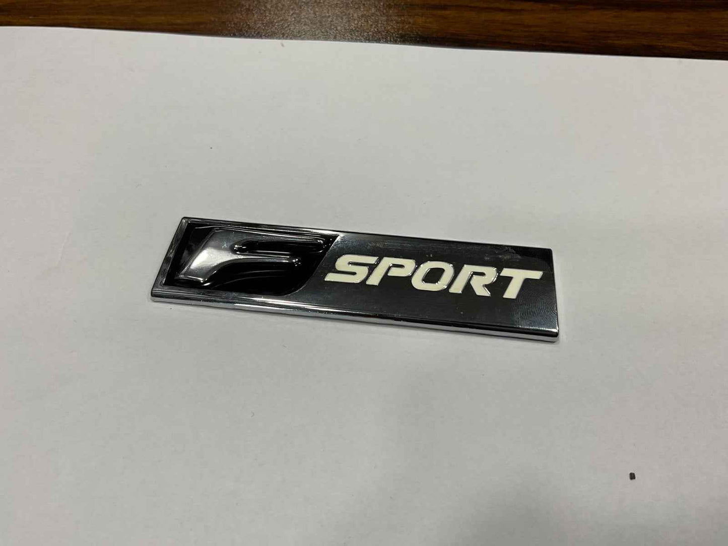 F Sport Emblem Badge – Premium Monogram Logo for Cars (Universal Fit)