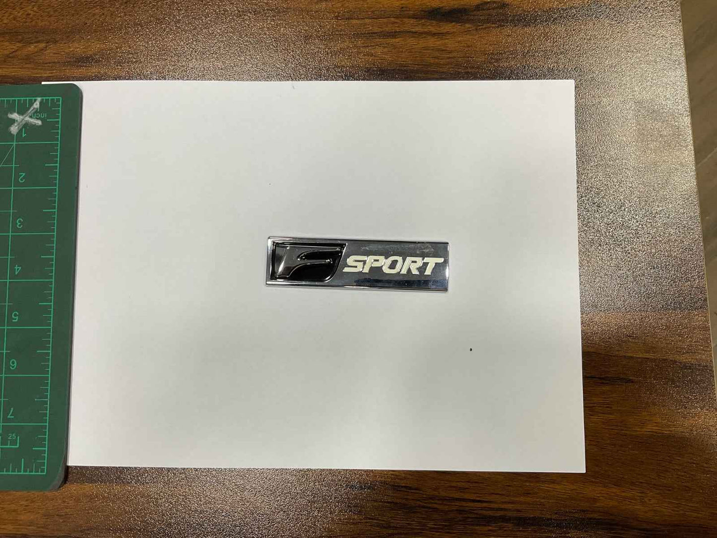 F Sport Emblem Badge – Premium Monogram Logo for Cars (Universal Fit)