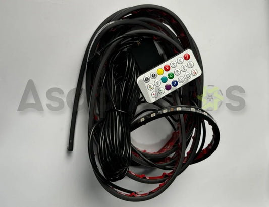 Fancy classic under glow revolving universal LED light with multi color ambient illumination for car interior decoration and styling accessories
