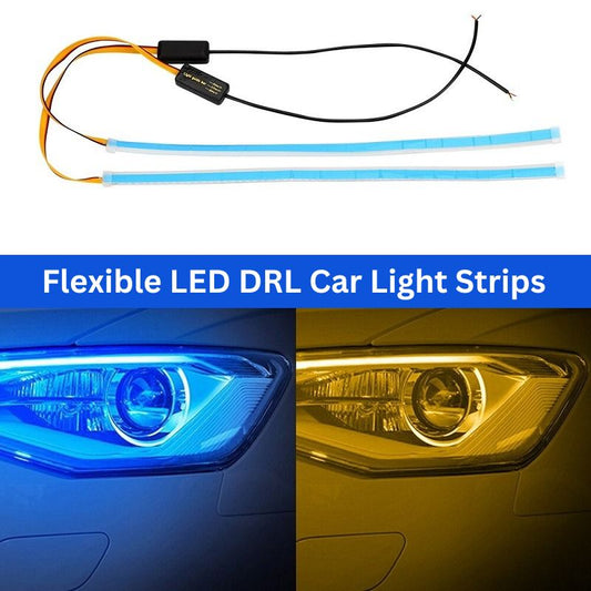 2 Pcs Flexible LED DRL Car Light Strips
