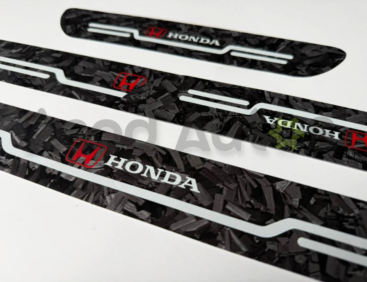 Forged carbon fiber door sill plate sticker for Honda anti scratch scuff protector 4 piece set for car door entry protection