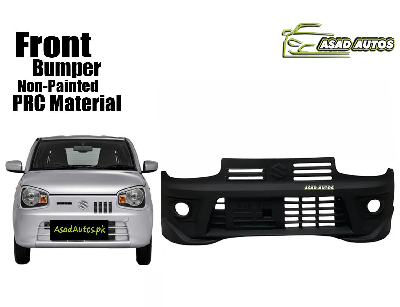 Front Bumper Non-Painted PRC Material for Suzuki Alto (2014-2021) – Durable and Stylish