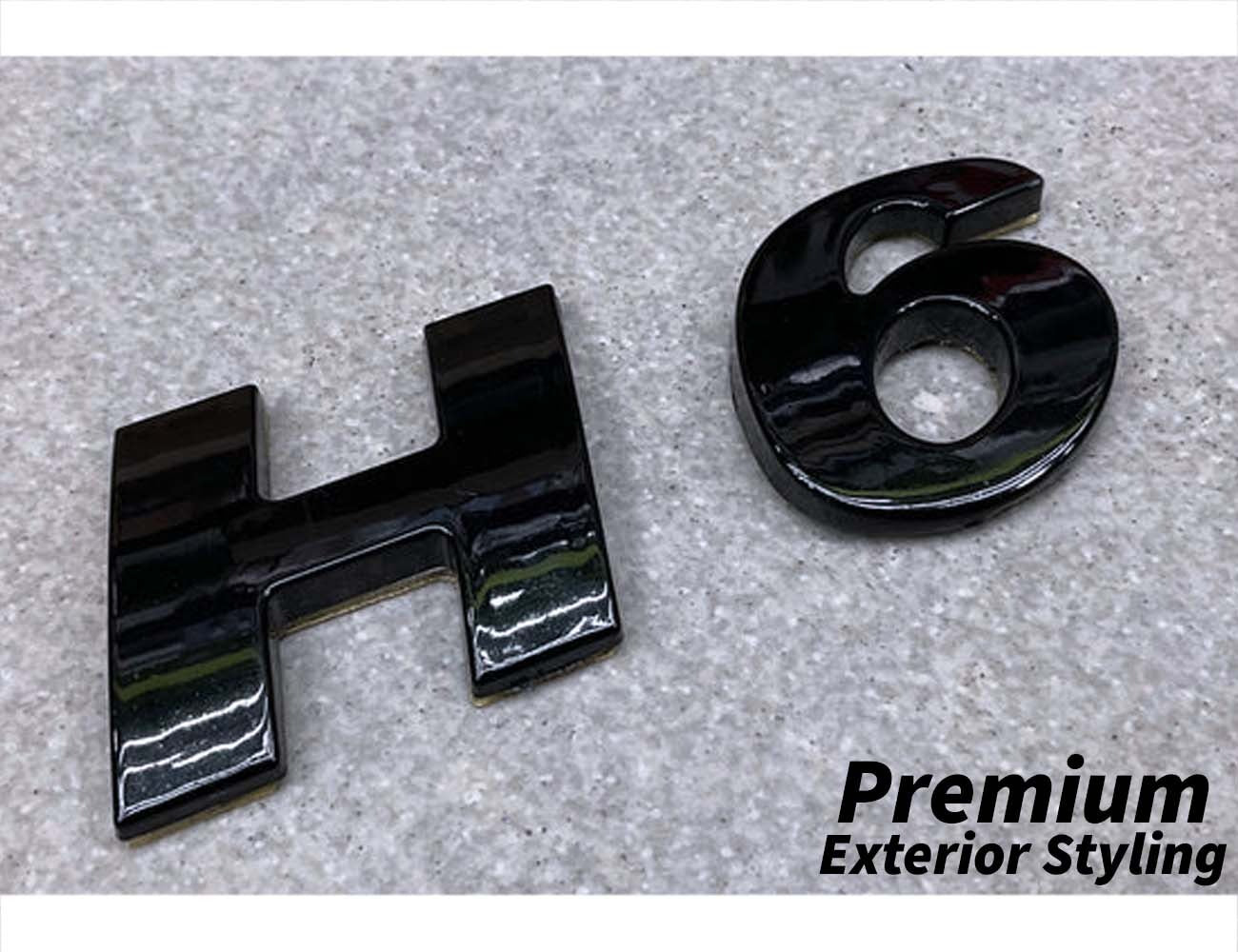 Glossy Black Monograms for Haval H6 - Premium Styling Upgrade for Exterior.