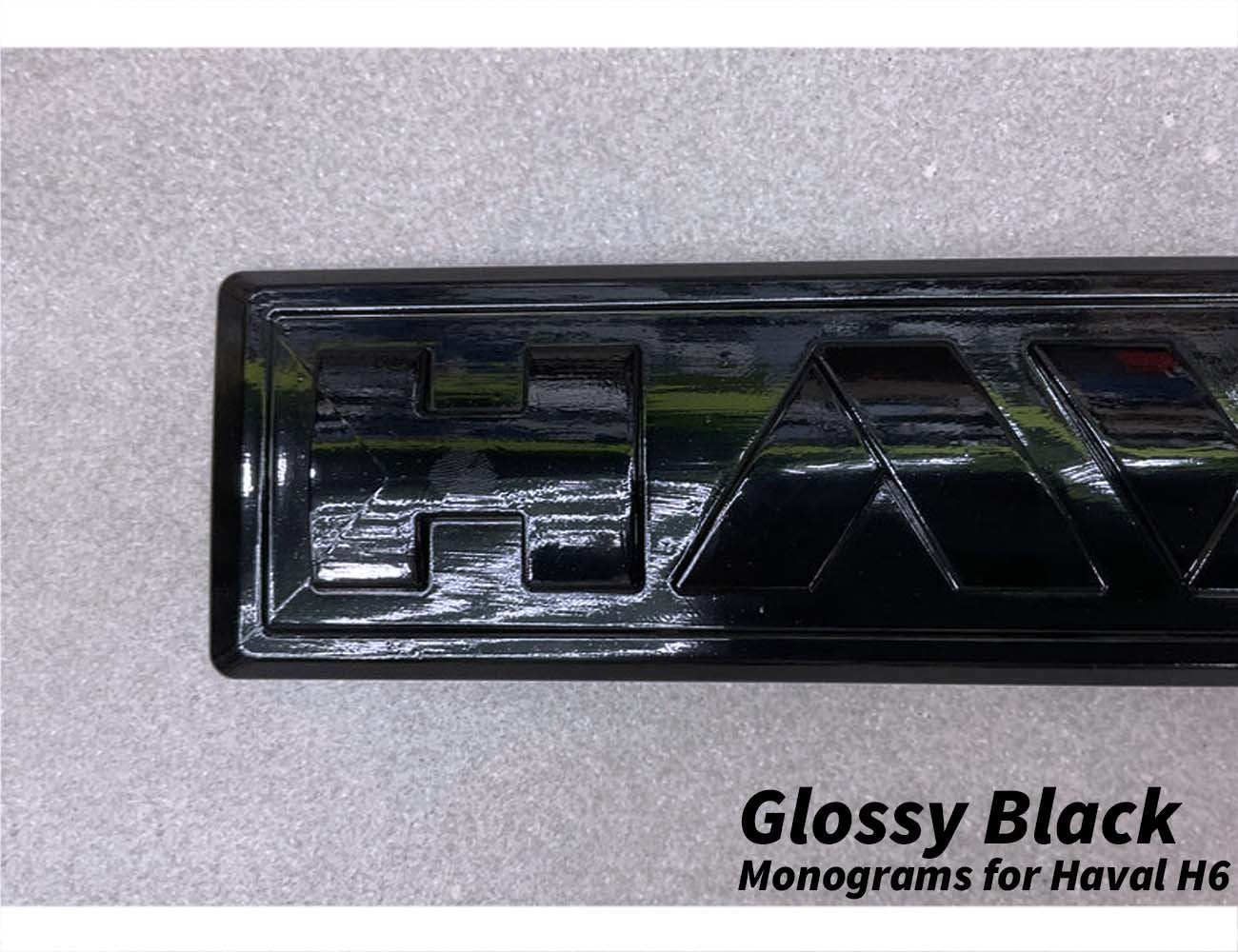 Glossy Black Monograms for Haval H6 - Premium Styling Upgrade for Exterior.