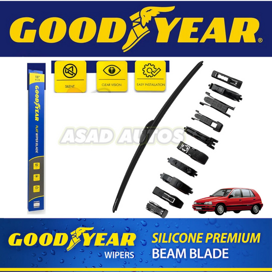 Goodyear Wiper Blades for Daihatsu Charade – Streak-Free Windshield Wipers for Enhanced Visibility