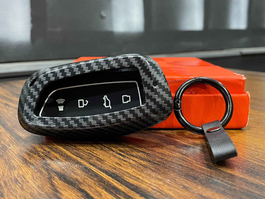 Haval H6 Facelift 2025 Carbon Fiber Metal Key Cover – Premium Look & Full Key Protection
