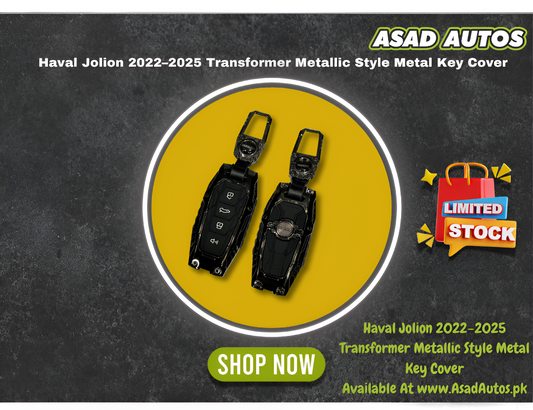 Haval Jolion 2022–2025 Transformer Metallic Style Metal Key Cover – Premium Smart Key Protection