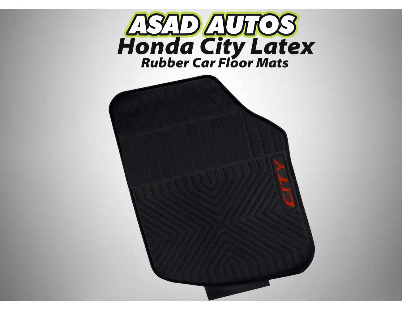 High-Quality Latex Rubber Car Floor Mats for Honda City 2009-2021 β Durable & Waterproof
