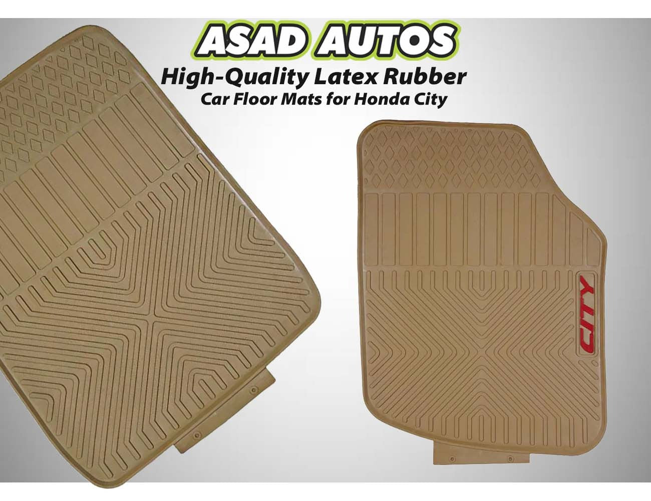 High-Quality Latex Rubber Car Floor Mats for Honda City 2009-2021 β Durable & Waterproof