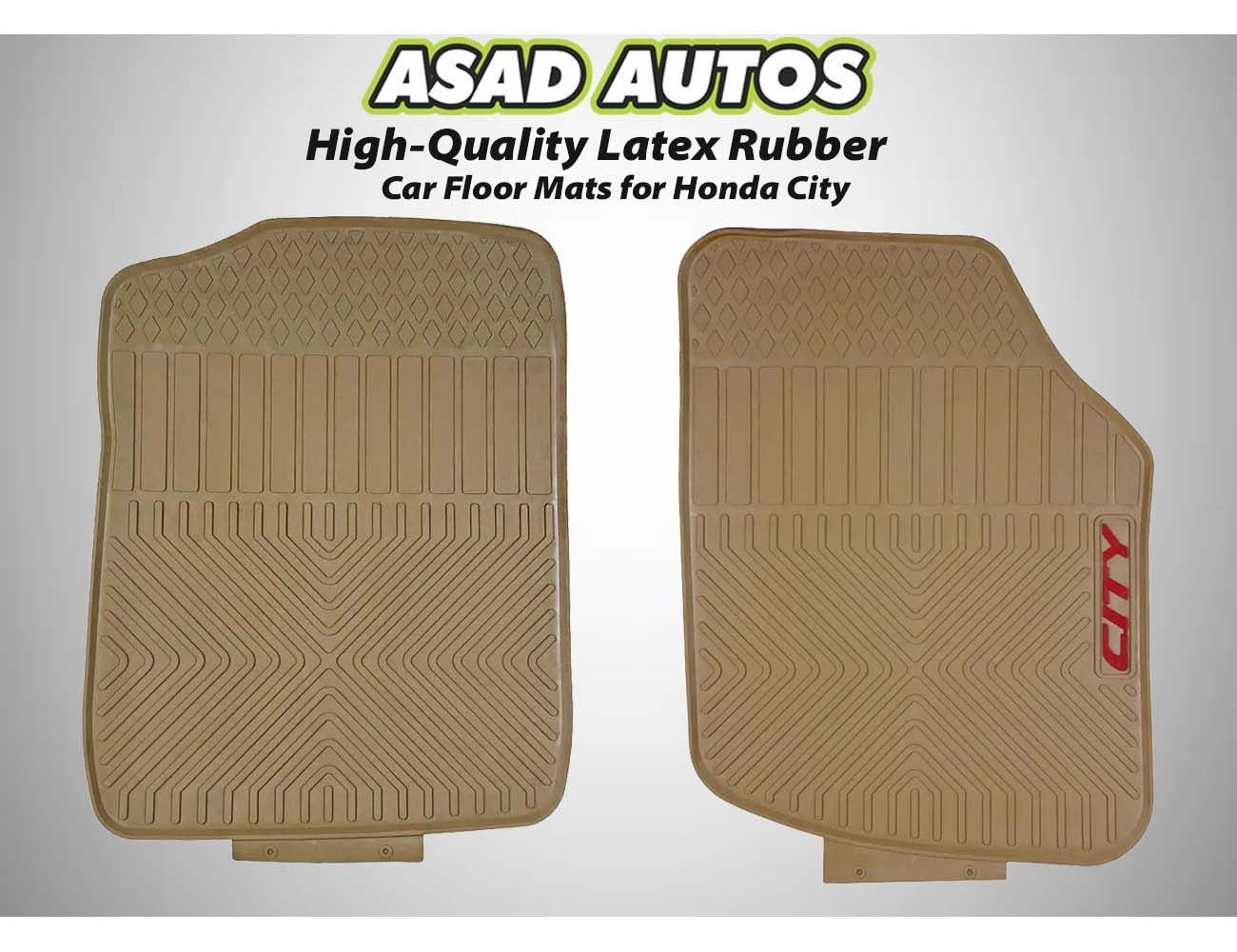 High-Quality Latex Rubber Car Floor Mats for Honda City 2009-2021 β Durable & Waterproof