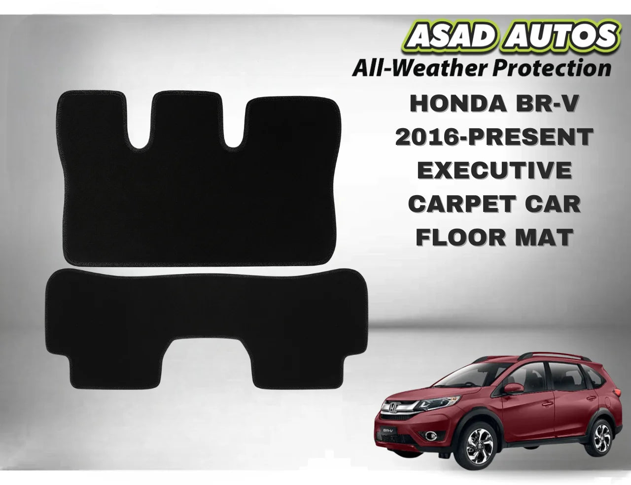 Honda BR-V 2016–Present Executive Carpet Car Floor Mat – Premium Interior Upgrade