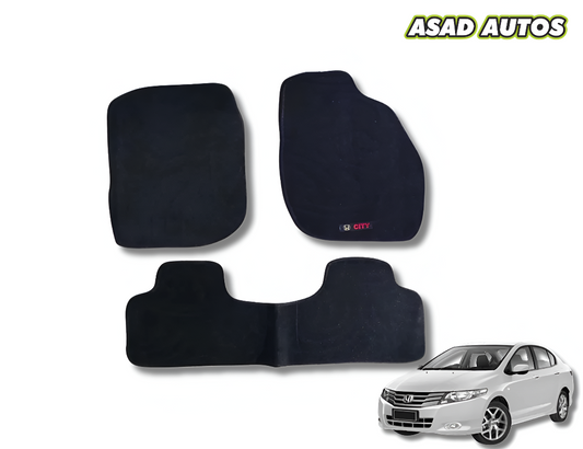 Honda City 2009-2021 Carpet Floor Mats – Black Color | Premium Custom Fit