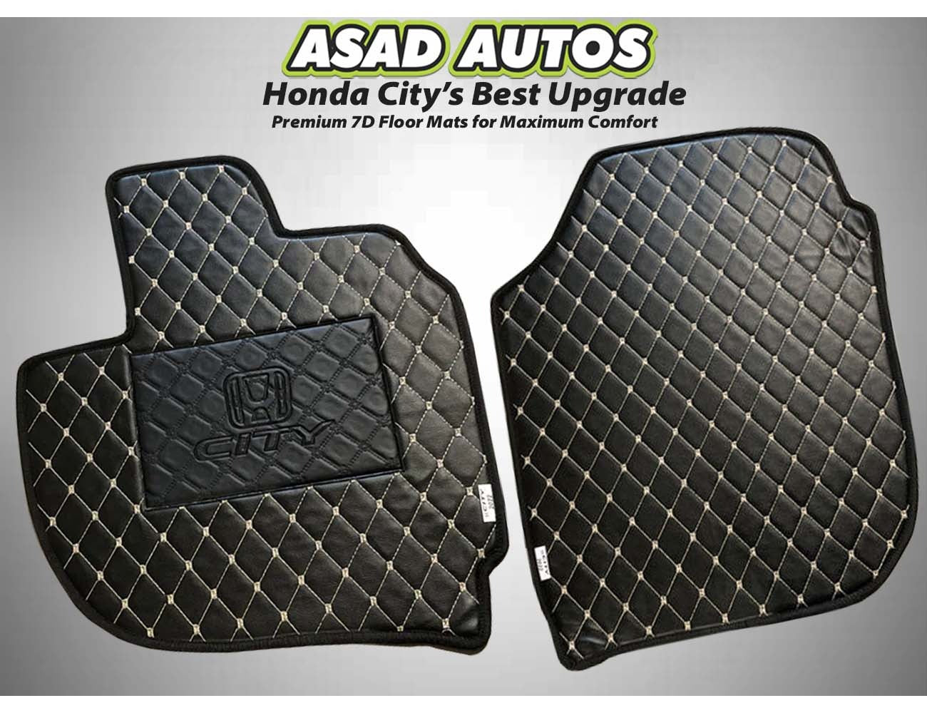 Honda City 2022-2025 7D Car Floor Mats – Luxury, Waterproof, and Durable