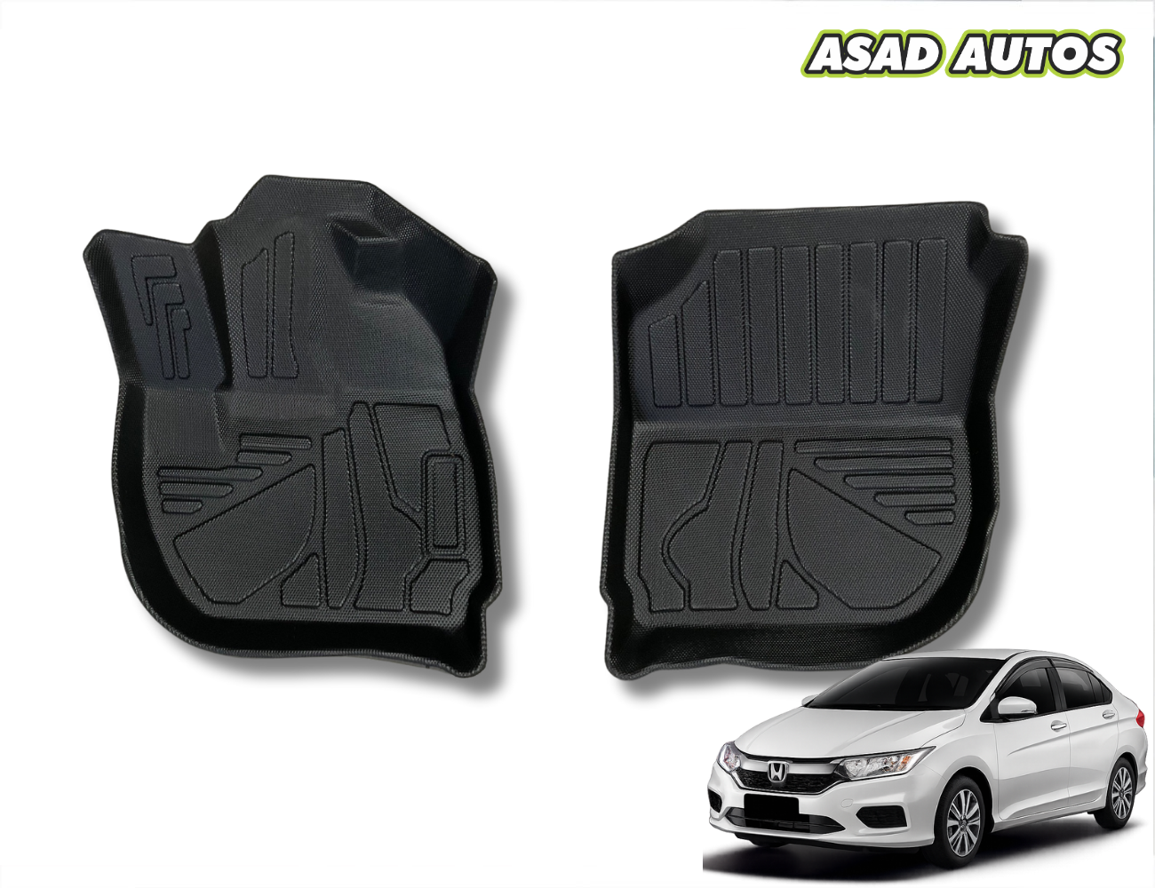 Honda City 2022-2025 TPE Floor Mats – Custom Fit, Waterproof & Durable